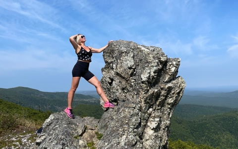 Personal trainer with an active lifestyle